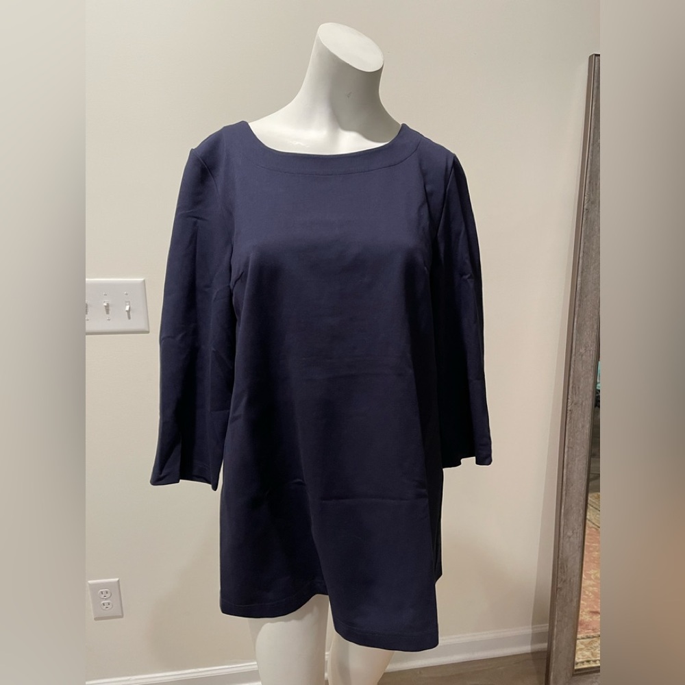 Amberleaf navy blue quarter sleeve top